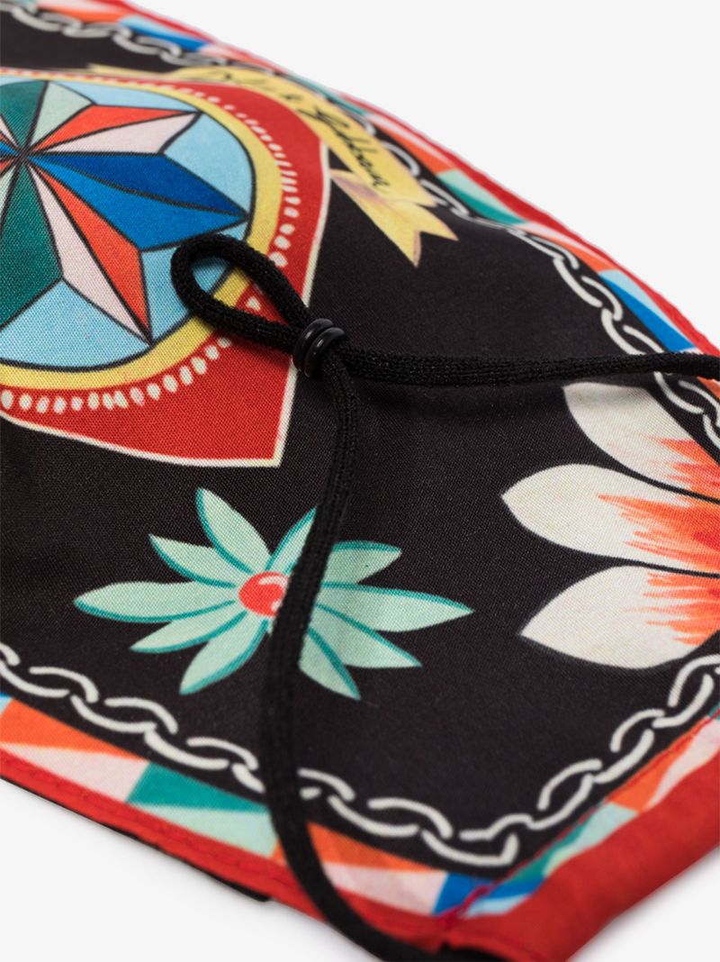 Multicoloured Carretto Print Face Mask