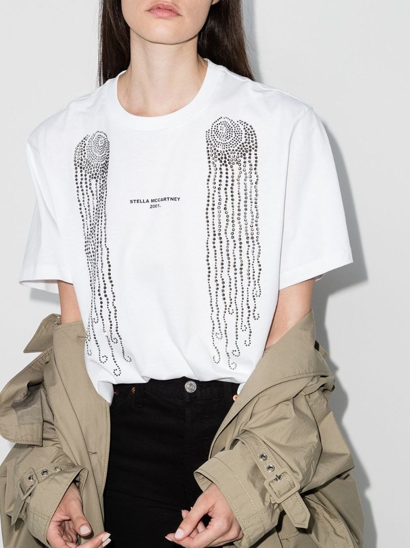 Embellished Logo-print T-shirt