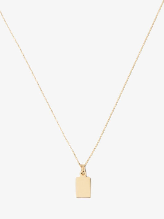 14k Yellow Gold Klint Id Tag Necklace