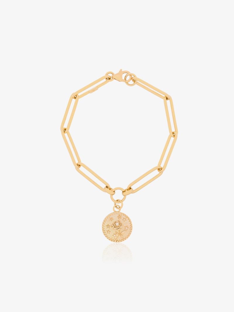 18k Yellow Gold Rose of the World Extended Clip Diamond Bracelet