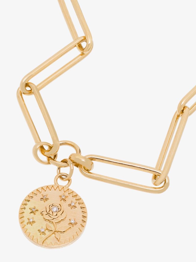 18k Yellow Gold Rose of the World Extended Clip Diamond Bracelet