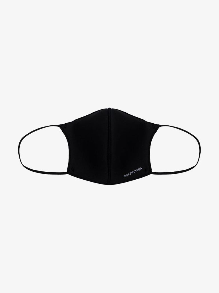 Black Logo Print Face Mask