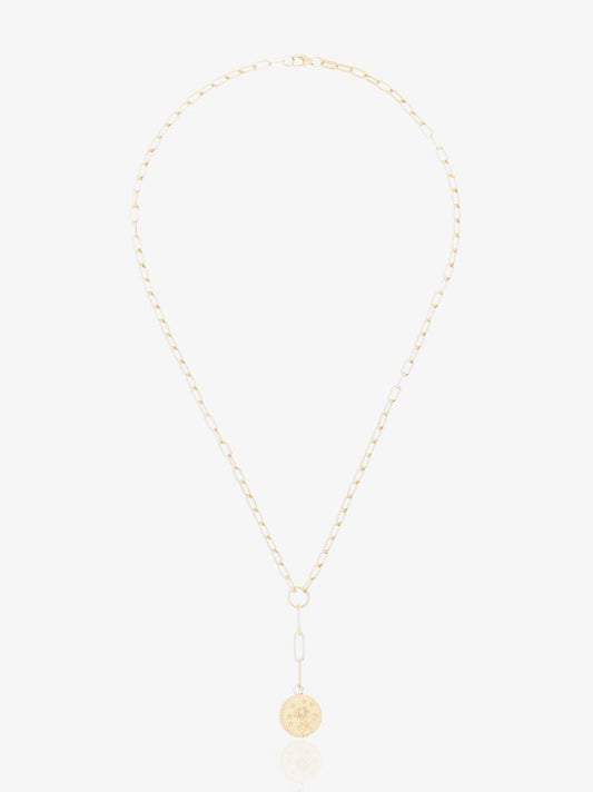 18k Yellow Gold Rose of the World Refined Clip Chain Diamond Necklace