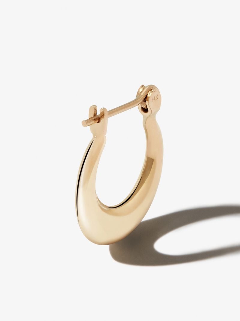 14k Yellow Gold Mini Pirate Hoop Earrings