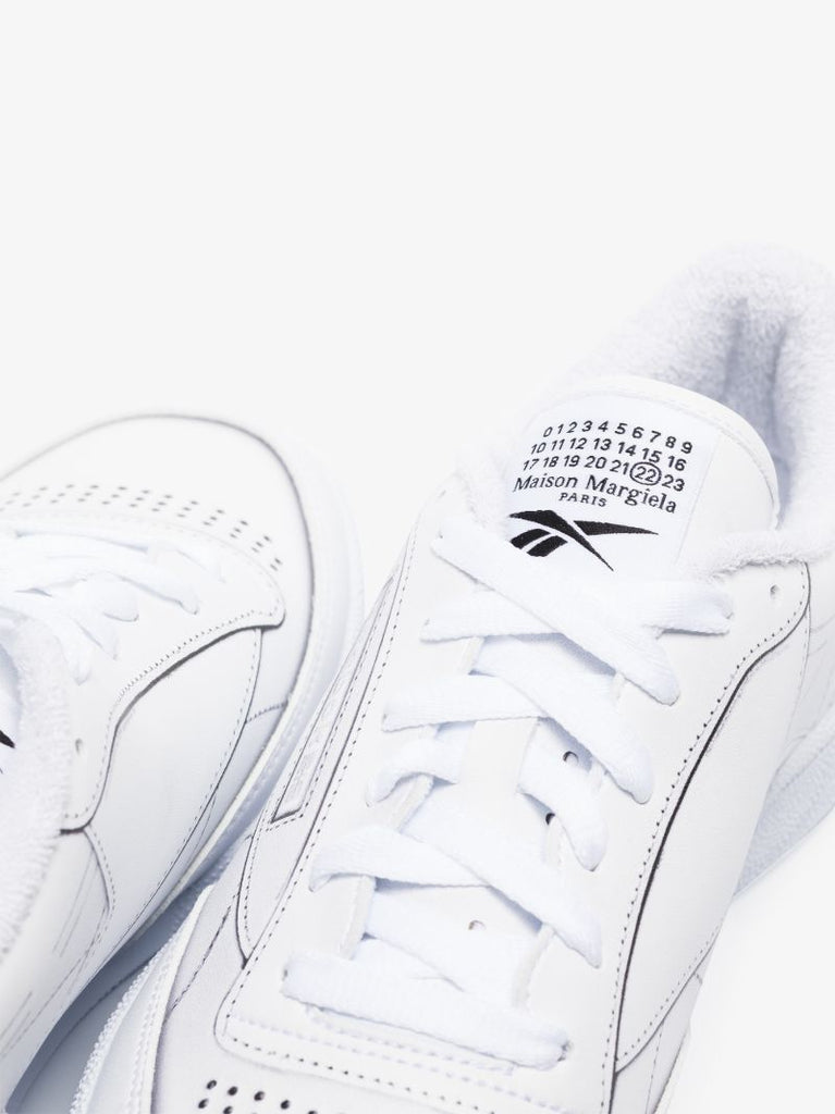 X Maison Margiela White Project 0 Club C Leather Sneakers