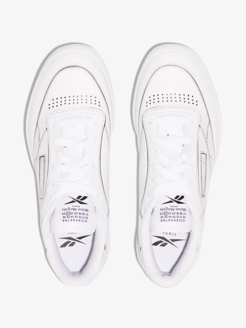 X Maison Margiela White Project 0 Club C Leather Sneakers