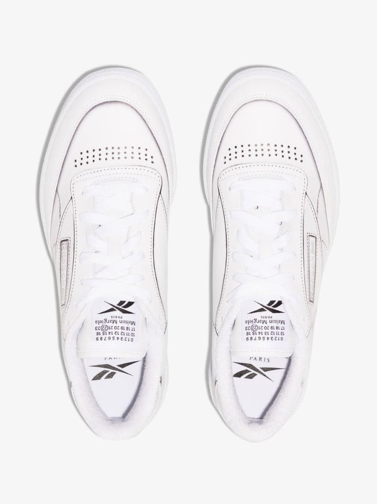 X Maison Margiela White Project 0 Club C Leather Sneakers