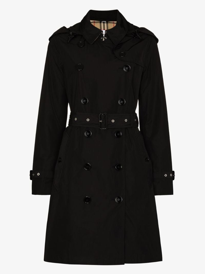 Black Kensington Hooded Trench Coat