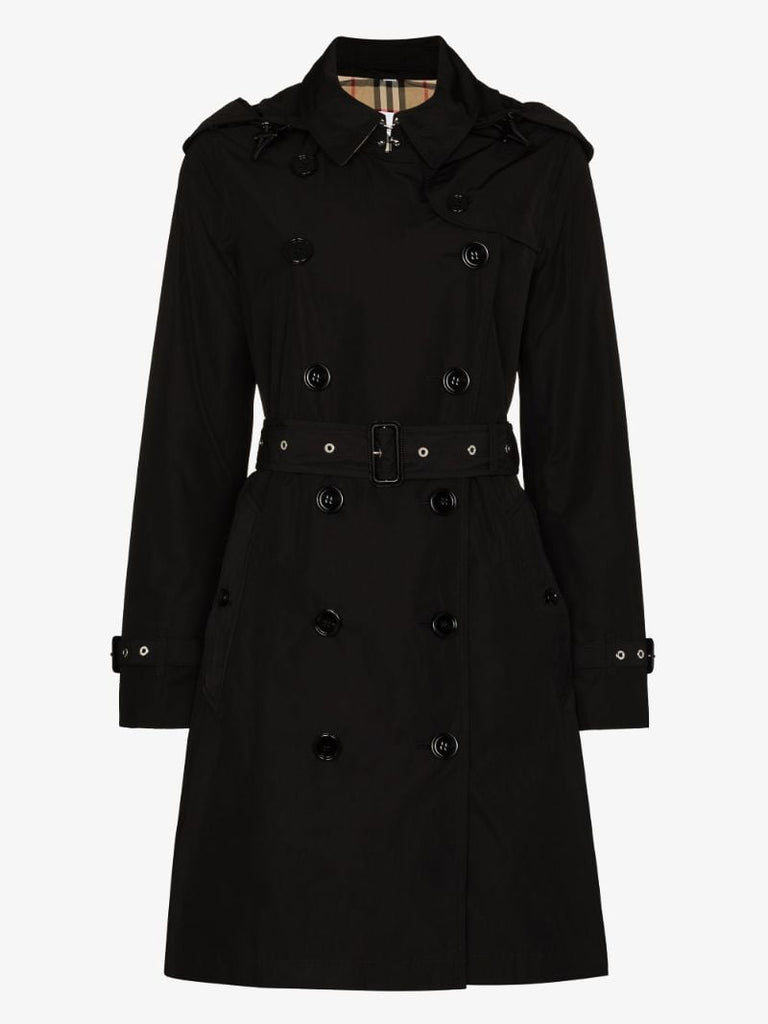 Black Kensington Hooded Trench Coat