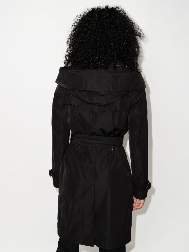 Black Kensington Hooded Trench Coat