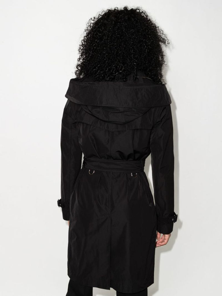 Black Kensington Hooded Trench Coat