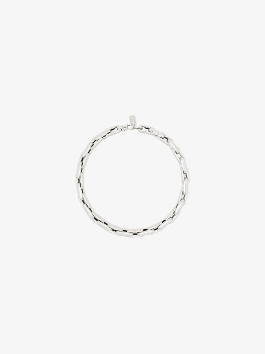 14k White Gold Medium Square Link Necklace