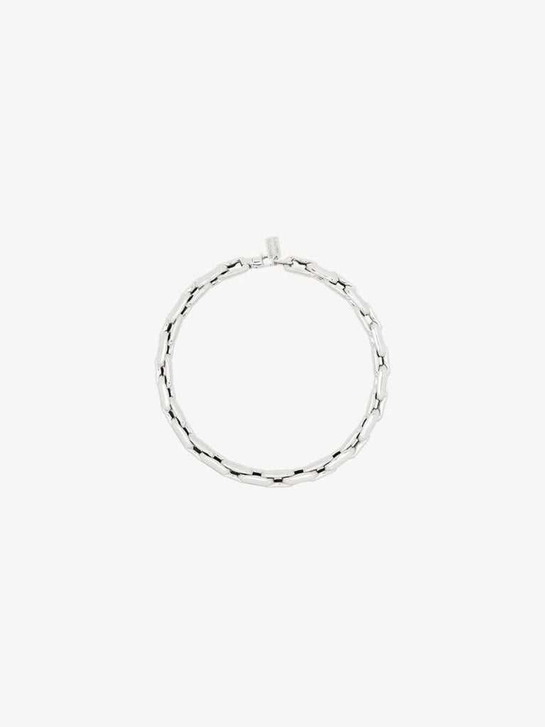 14k White Gold Medium Square Link Necklace