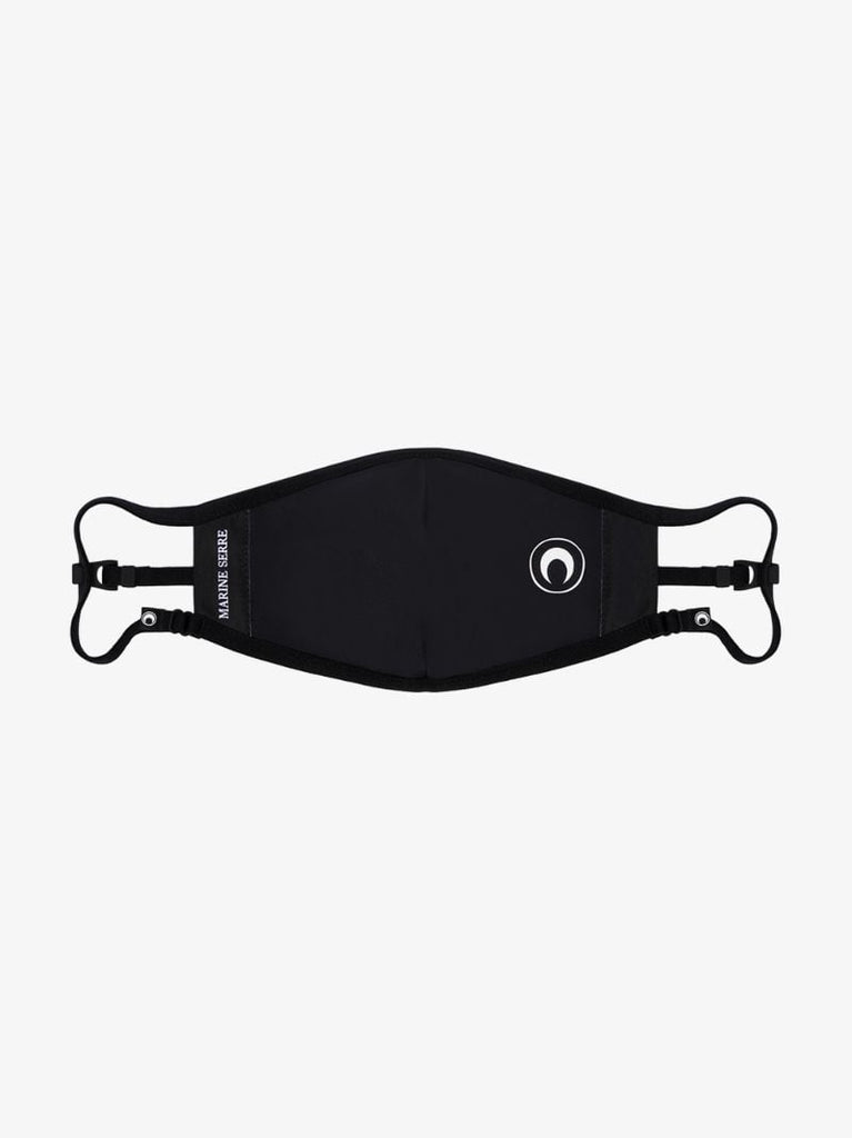 Black Crescent Moon Print Face Mask