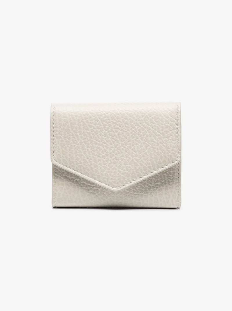 White Grained Leather Wallet