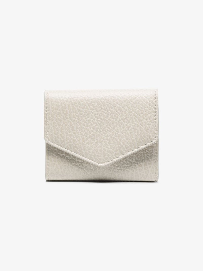 White Grained Leather Wallet