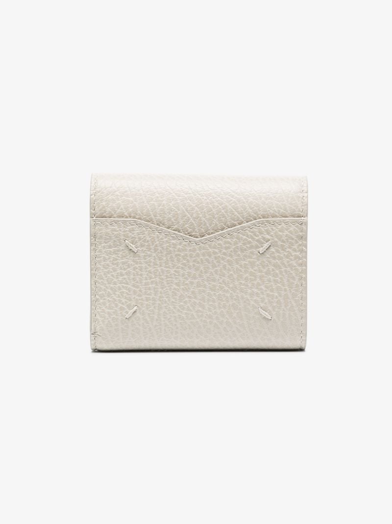 White Grained Leather Wallet