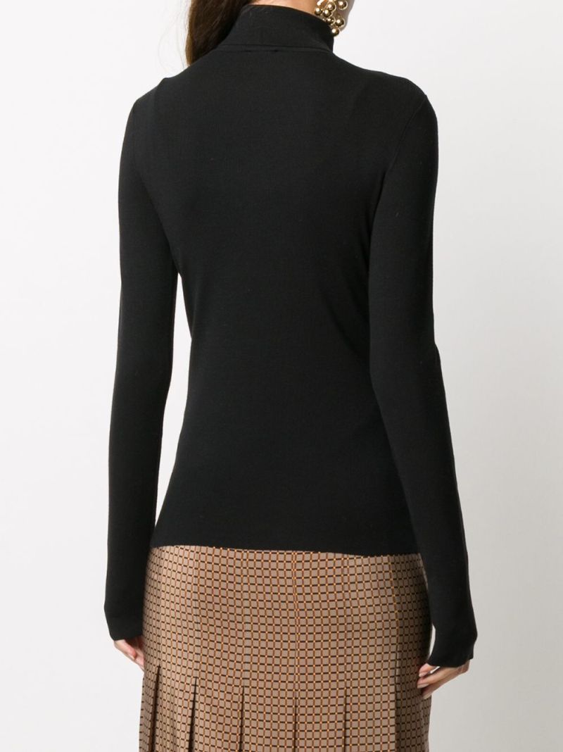 Silk Stretch Turtleneck Jumper
