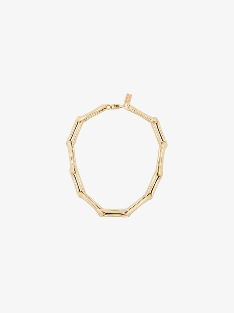 14k Yellow Gold Extra Large Square Link Necklace