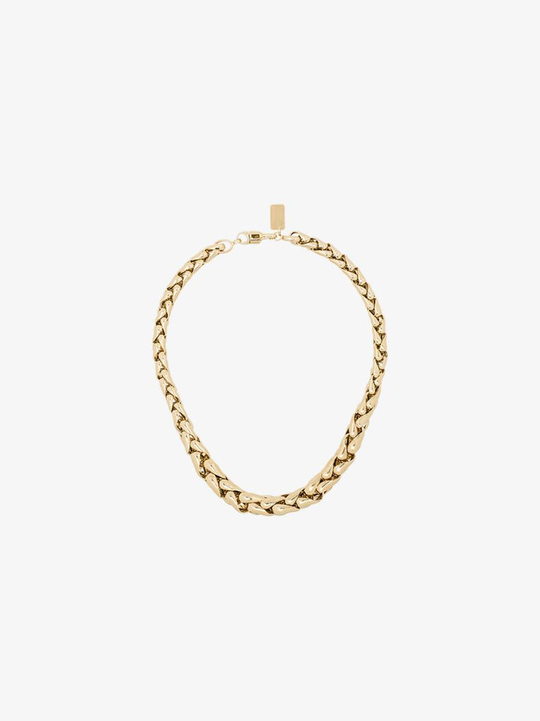 14k Yellow Gold Small Wheaten Link Necklace