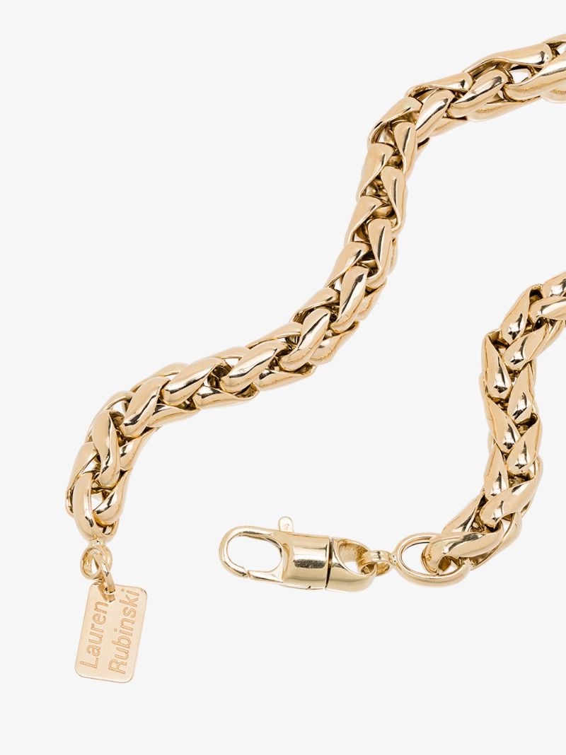 14k Yellow Gold Small Wheaten Link Necklace