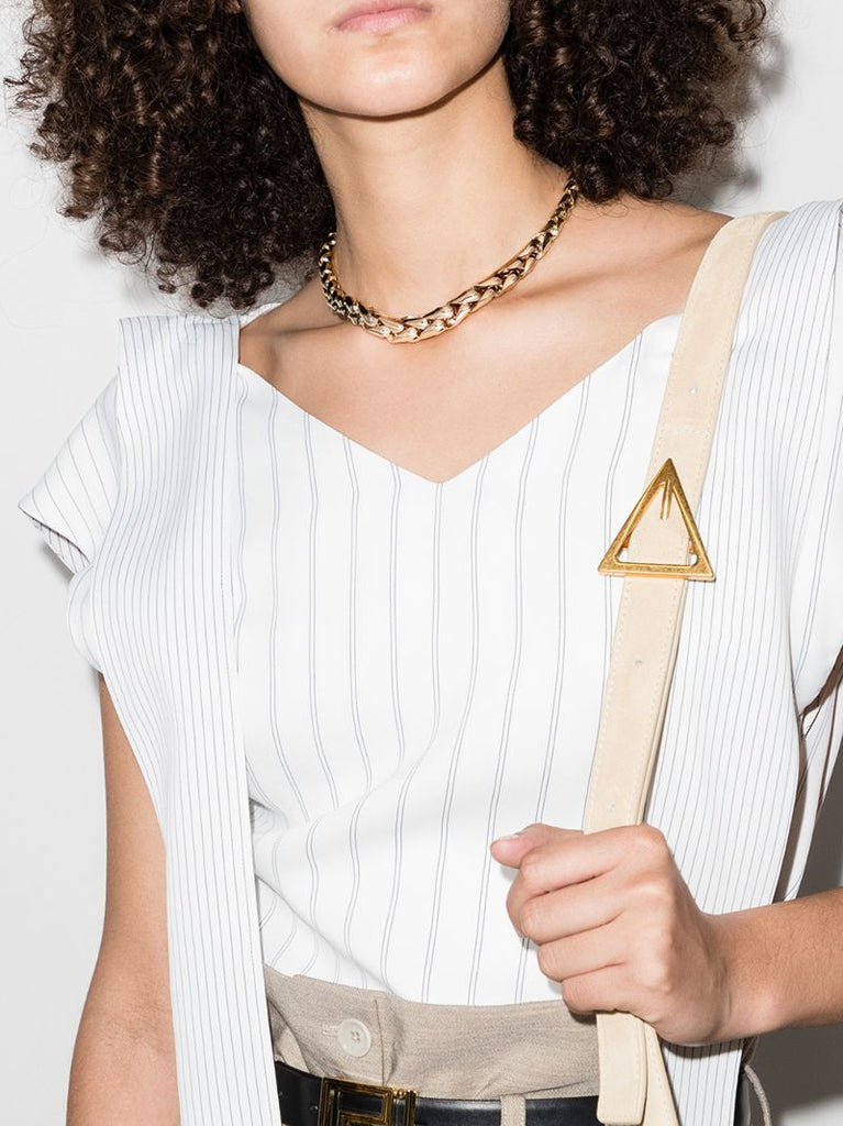 14k Yellow Gold Small Wheaten Link Necklace