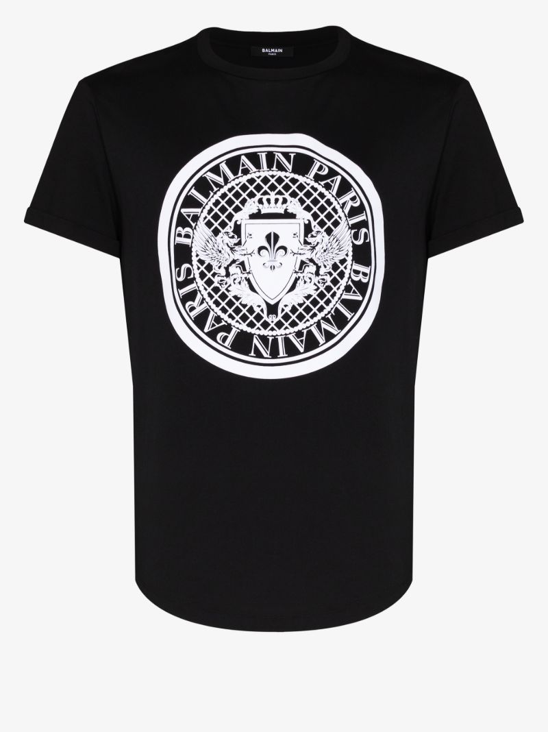 Black Coin Logo Cotton T-shirt