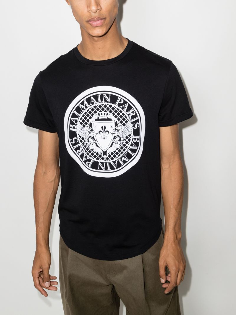 Black Coin Logo Cotton T-shirt
