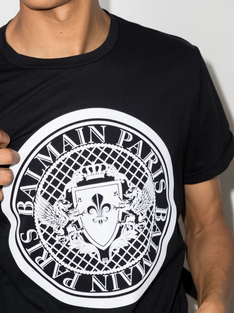 Black Coin Logo Cotton T-shirt