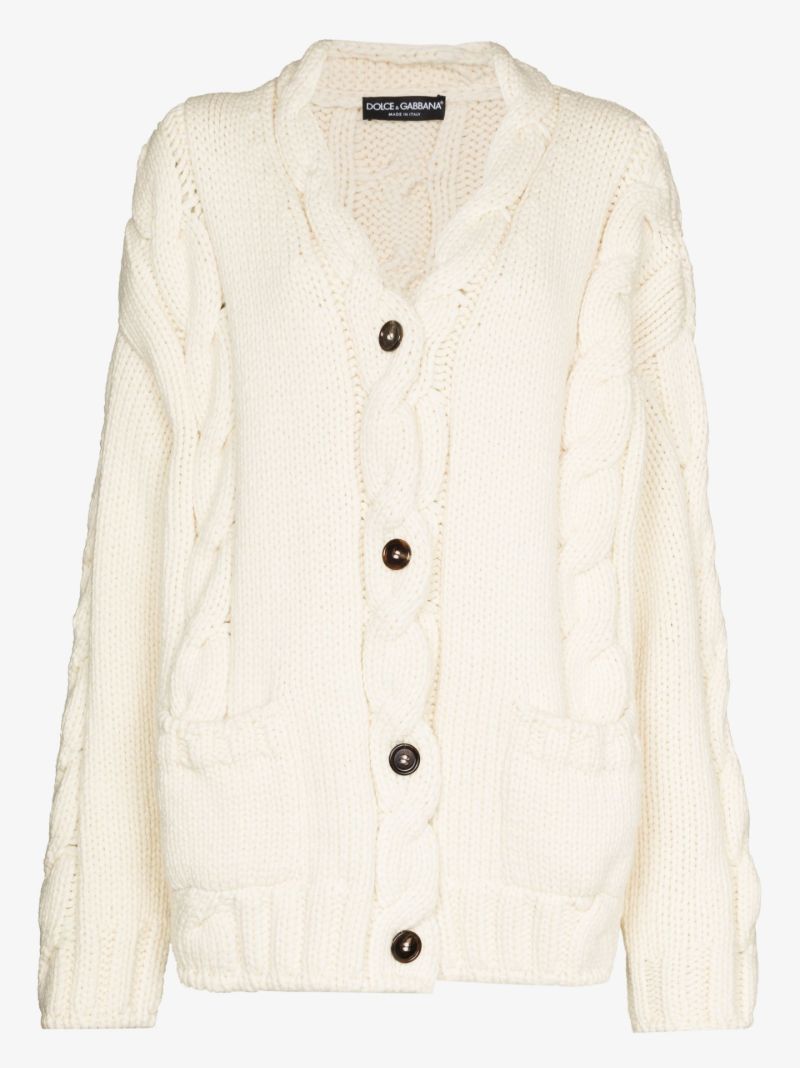 Oversized Cable Knit Cardigan