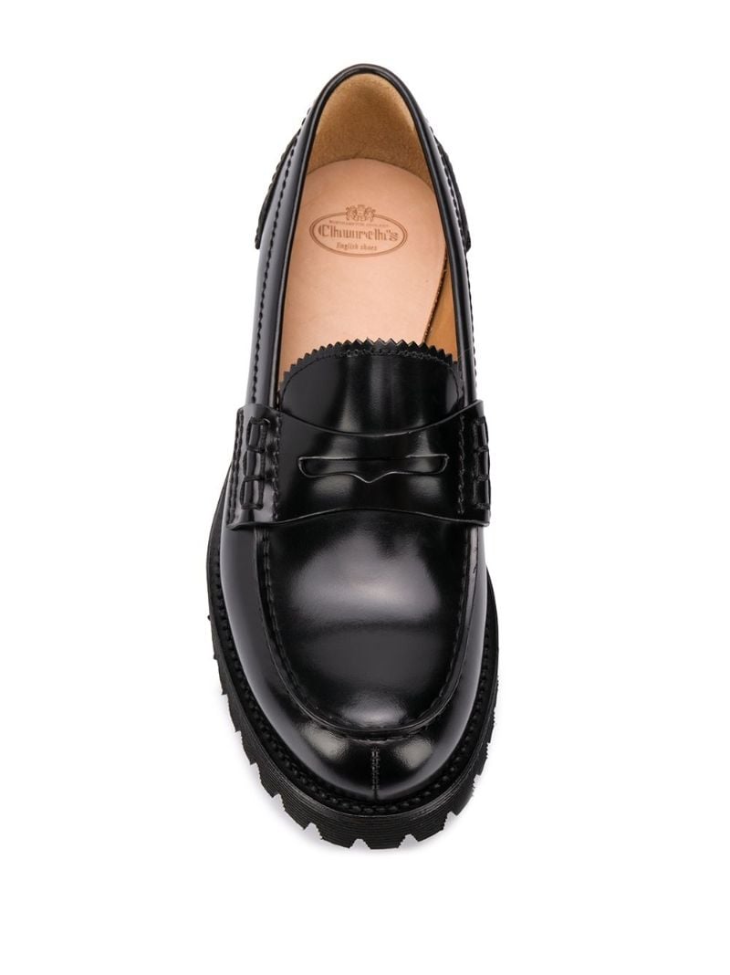 Black Cameron Leather Loafers