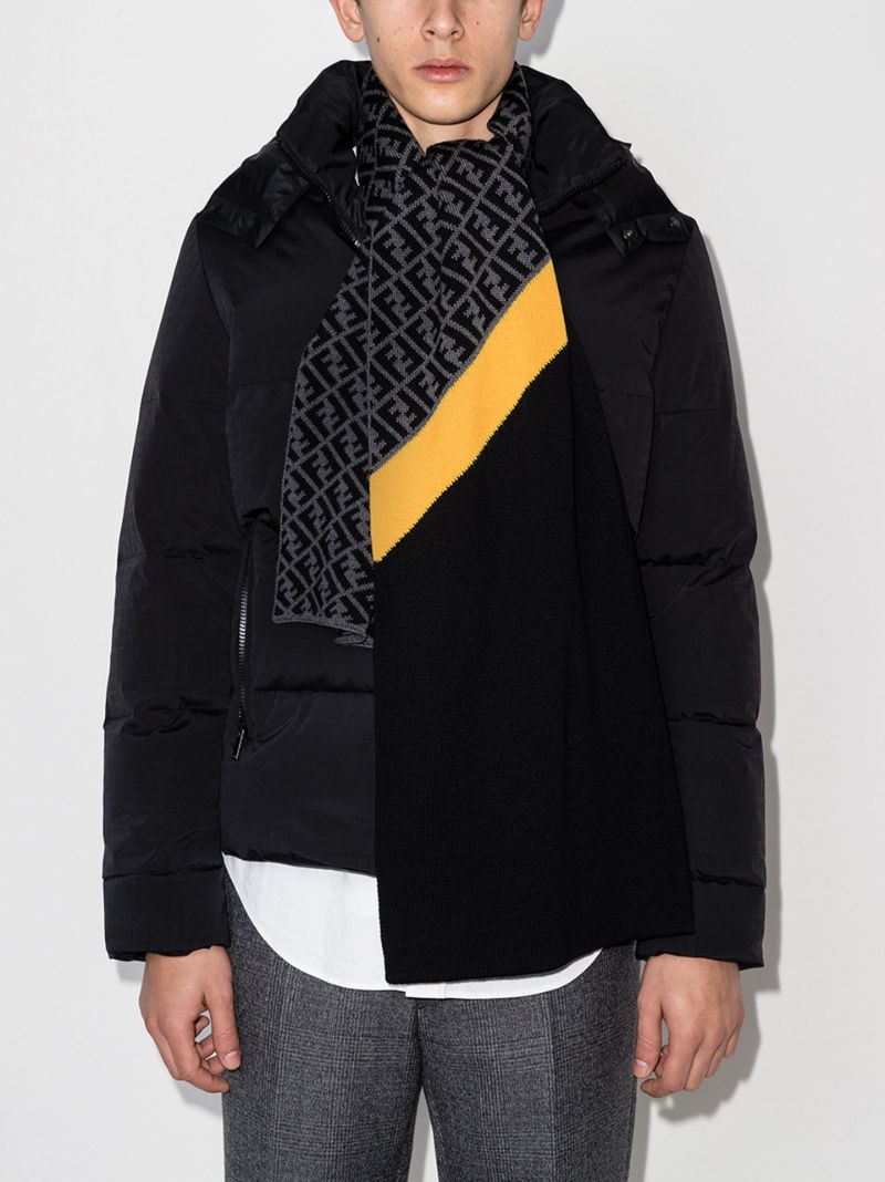 Panelled Ff Print Scarf
