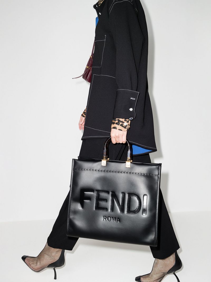 Black Sunshine Large Leather Tote Bag