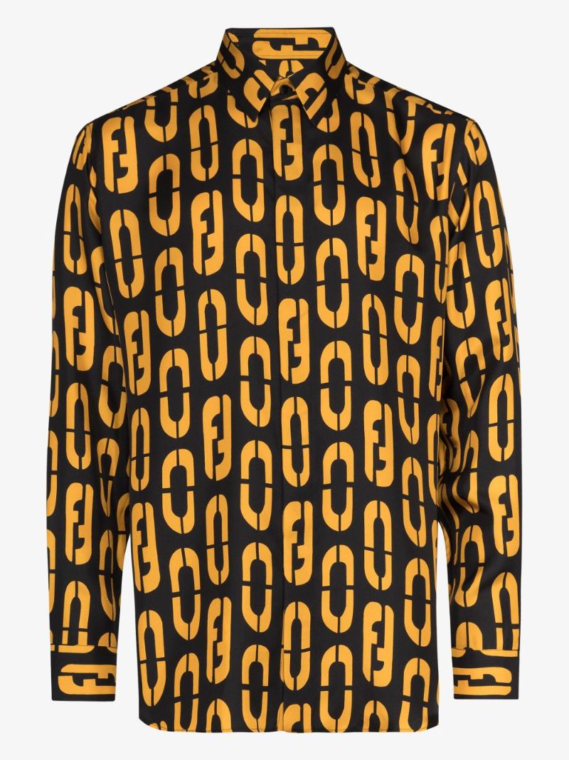 Ff Logo Print Silk Shirt