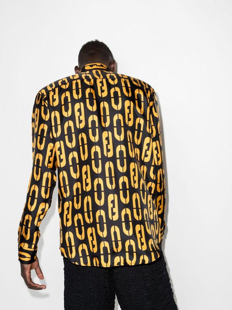Ff Logo Print Silk Shirt