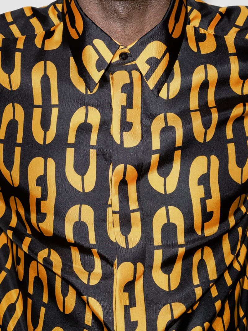 Ff Logo Print Silk Shirt