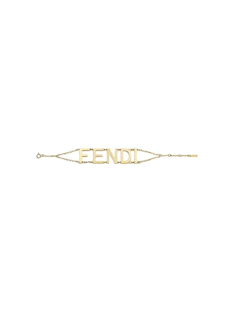 Gold Tone Logo Bracelet