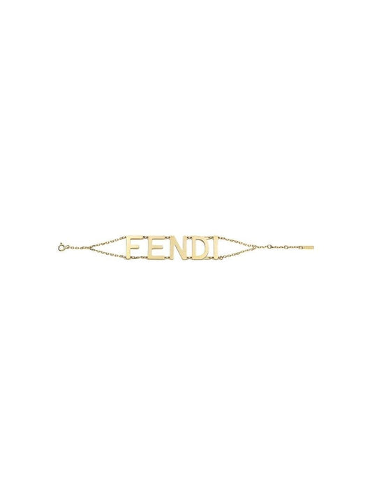 Gold Tone Logo Bracelet