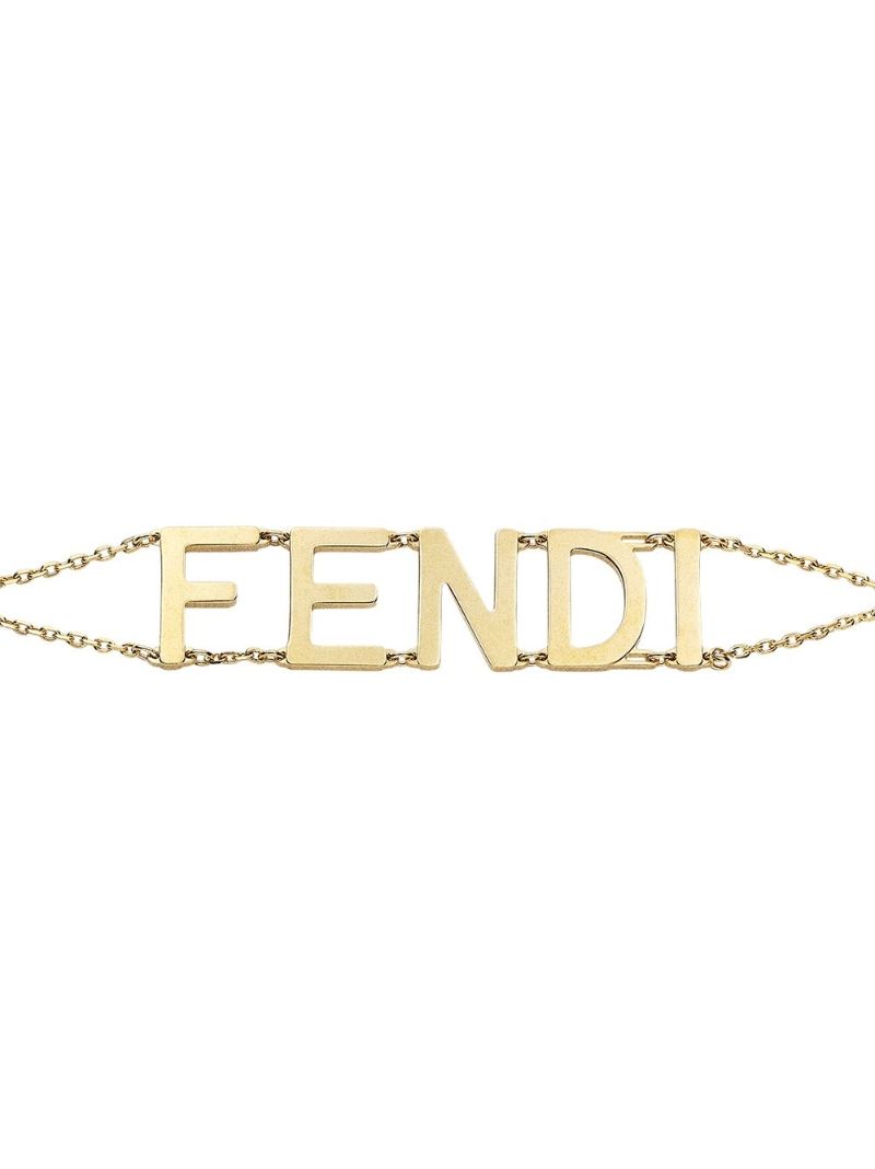 Gold Tone Logo Bracelet