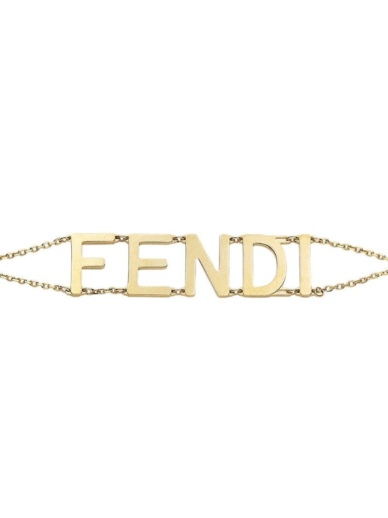 Gold Tone Logo Bracelet