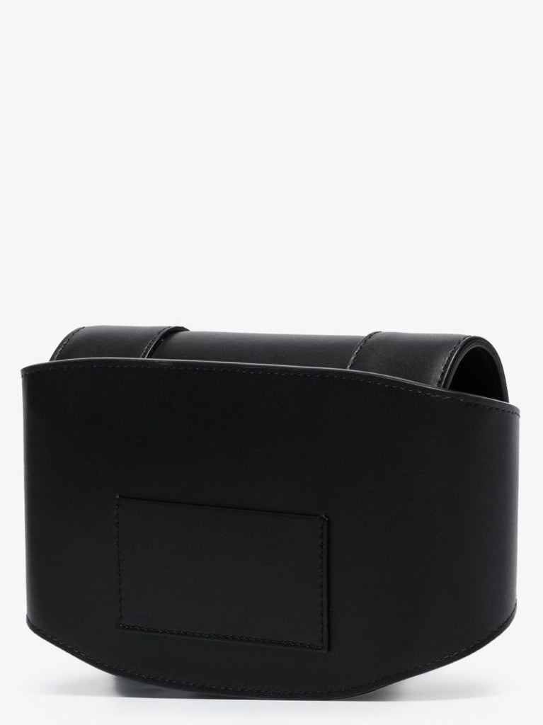 Black Vlogo Leather Cross Body Bag