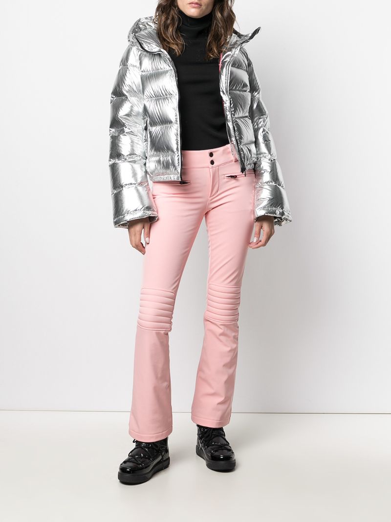 Silver-tone Polar Flare Puffer Jacket