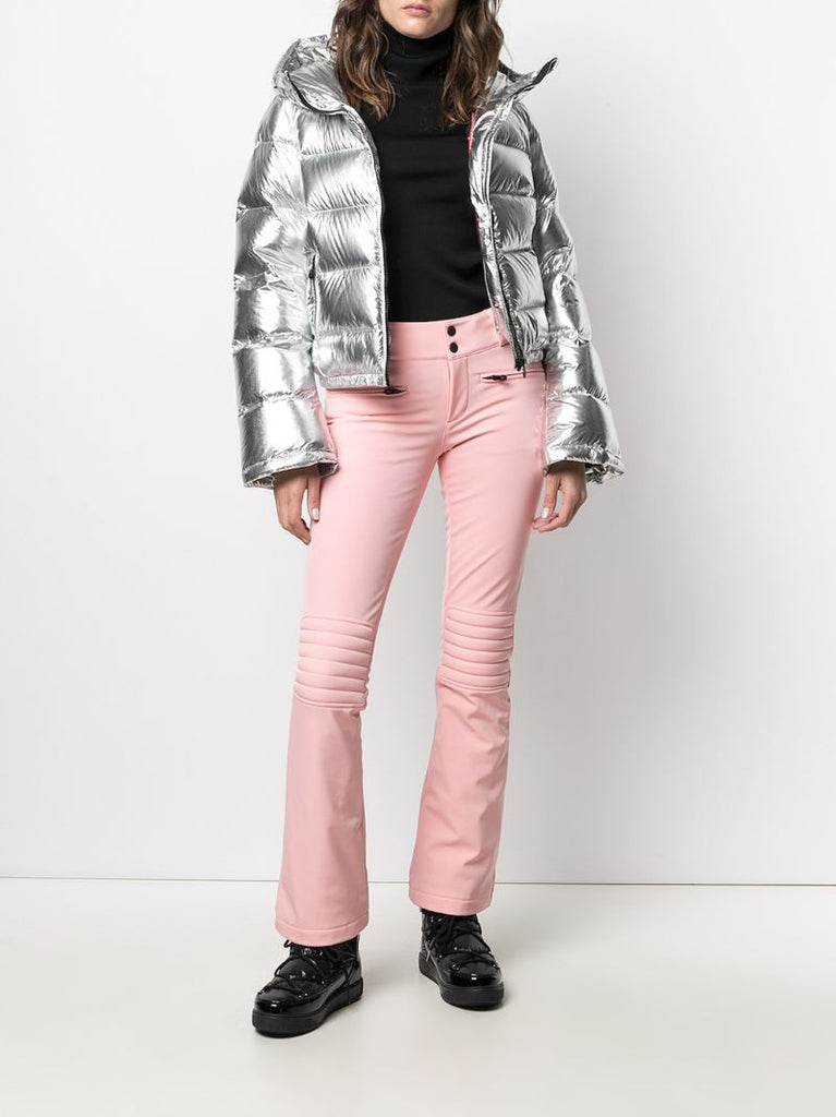 Silver-tone Polar Flare Puffer Jacket