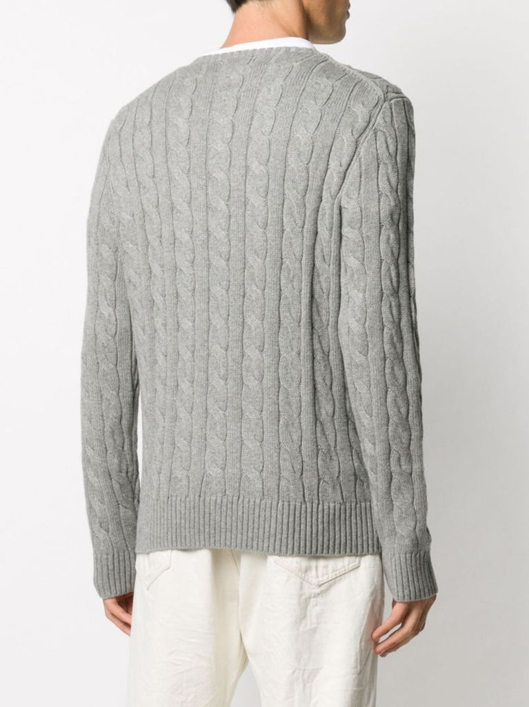 Grey Cable Knit Sweater