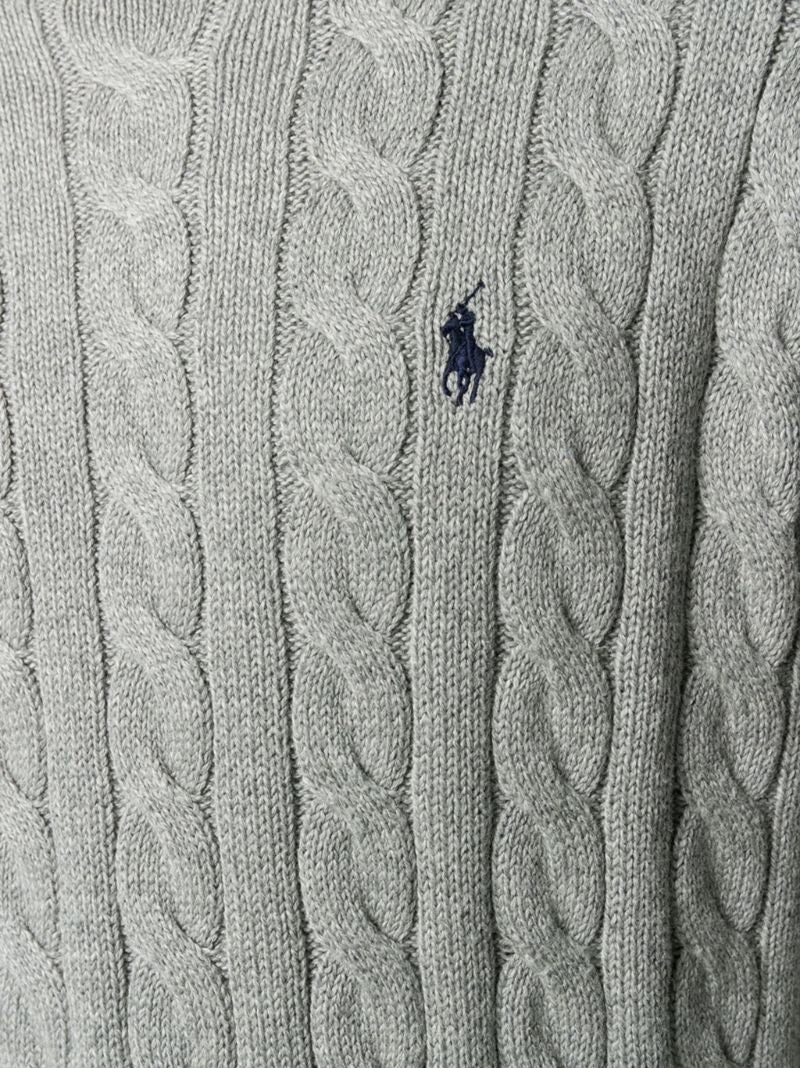 Grey Cable Knit Sweater