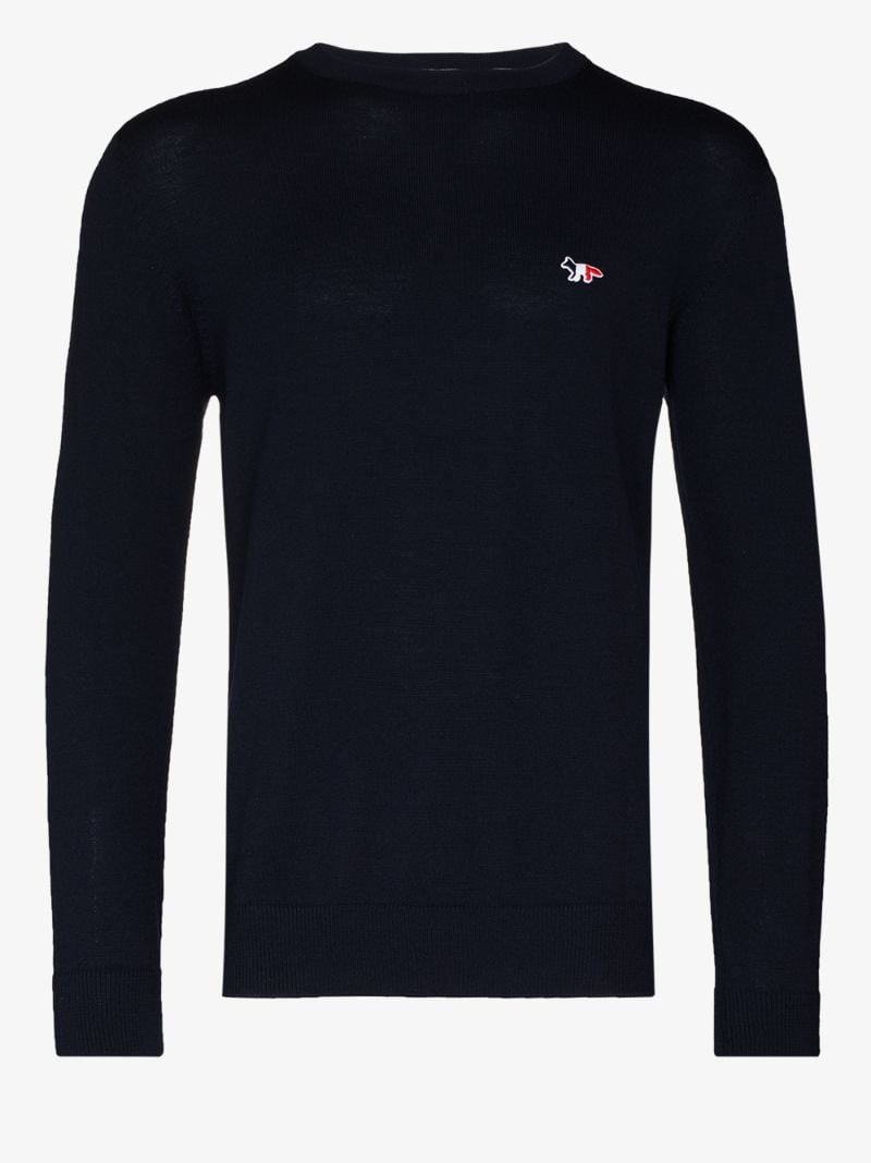 Tricolour Fox Patch Sweater