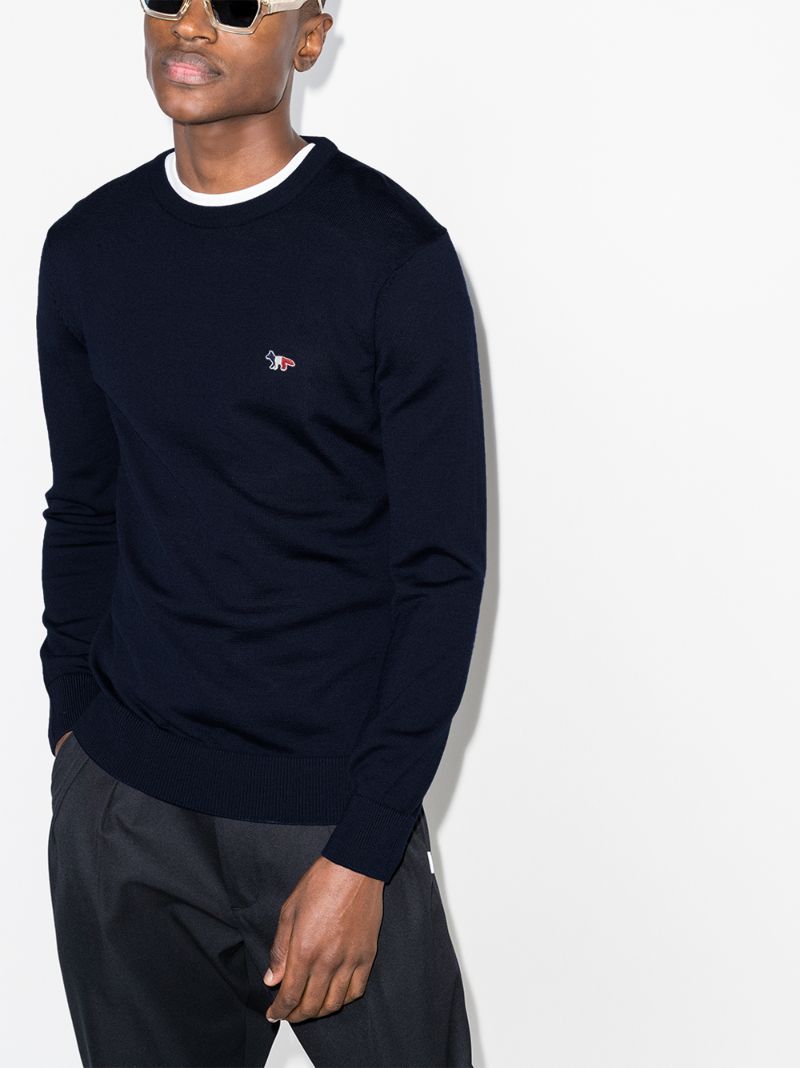 Tricolour Fox Patch Sweater