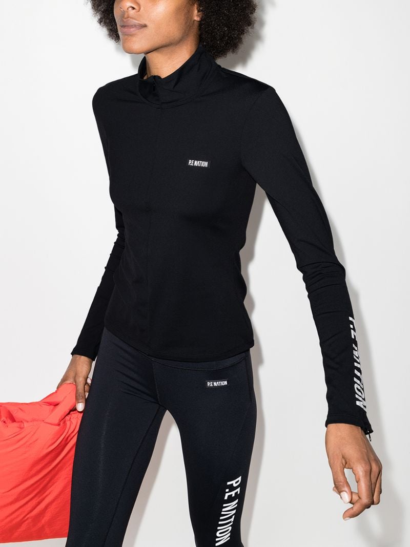 Black Run Half Zip Base Layer Top