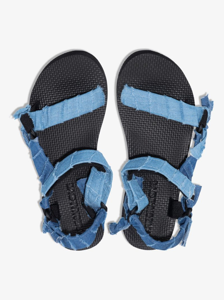 Blue Trekky Denim Knotted Sandals