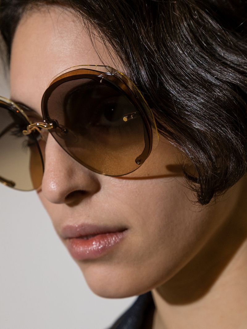 Brown Oversized Sunglasses